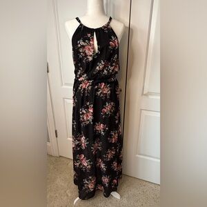 Gorgeous Floral Halter Maxi Dress